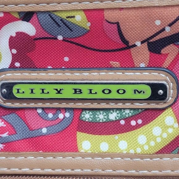 Lily Bloom Christmas Passport Crossbody Bag 3 Zip Pockets Adjustable Strap - Picture 9 of 12